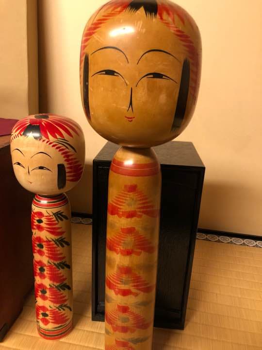 こけし  レトロ  特大サイズ  2本