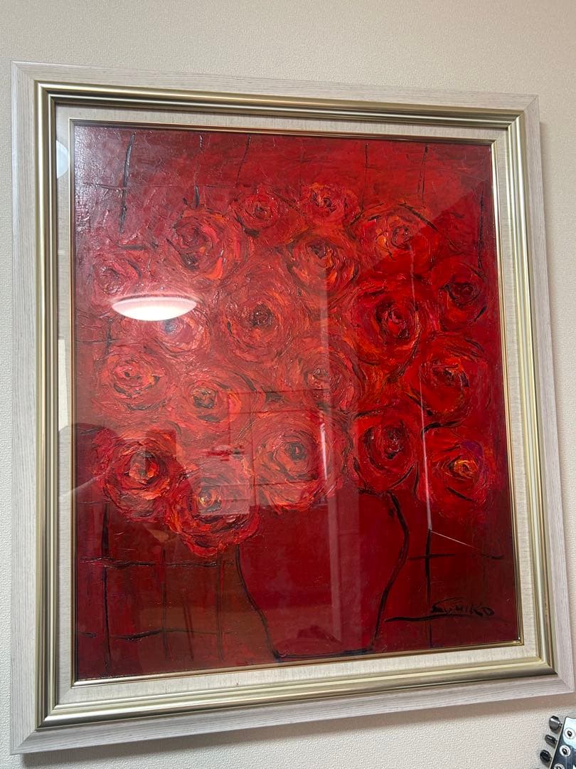 油絵　バラ　7/25まで