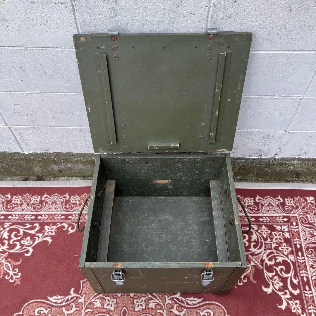 米軍実物 SURPLUS◾️ミリタリー 木製収納箱 ウッドボックス 木箱 軍物