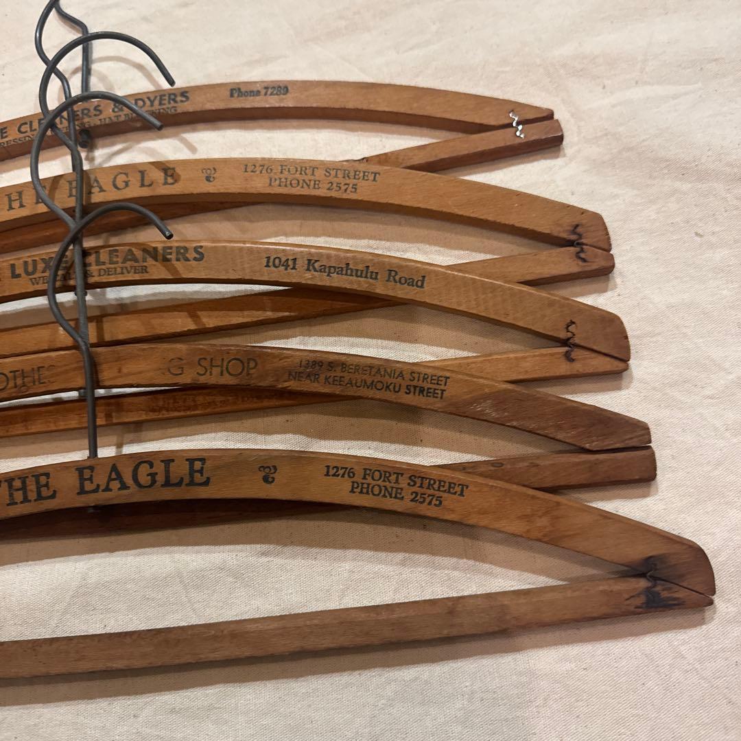 40s VINTAGE HAWAII HANGER ハンガー 文字 セット