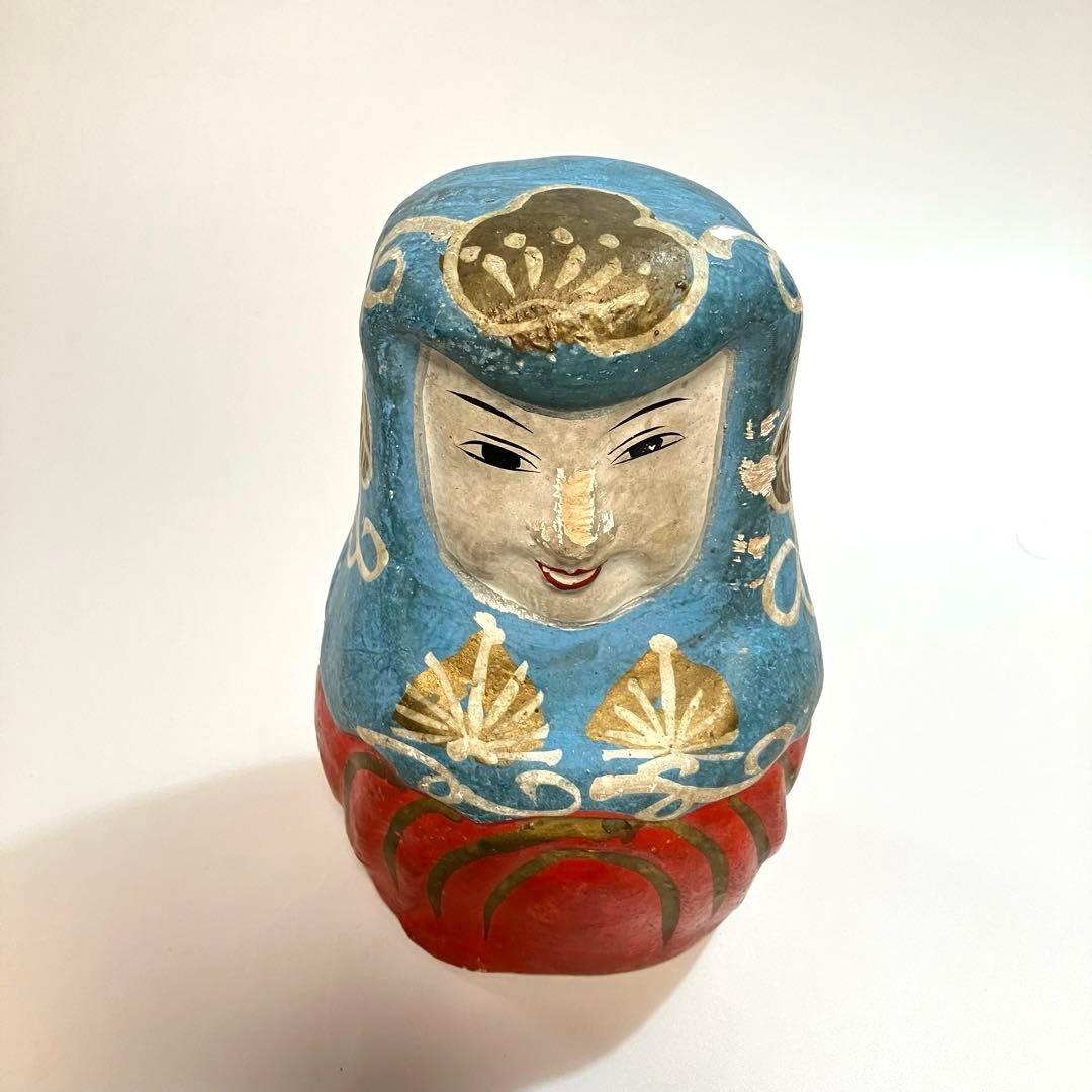 郷土玩具　古作　女達磨　貯金玉　土人形　だるま　ダルマ　縁起物　民芸　オブジェ