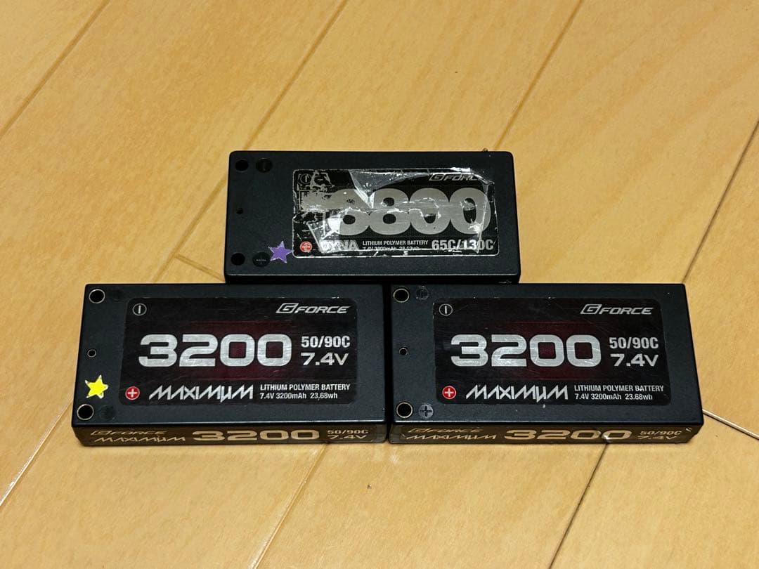 G Force 3200mAh 7.4V リポバッテリー 3本セット