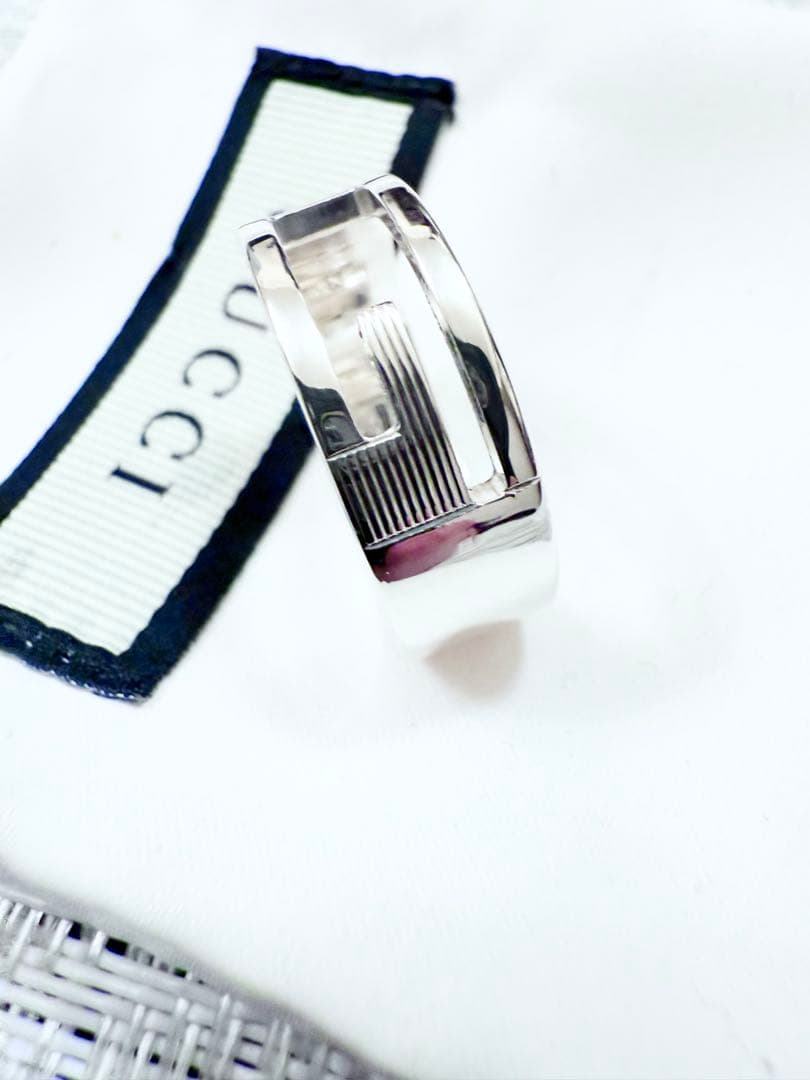 グッチ　指輪　リング　23 ブランデッドG ロゴ 925 研磨洗浄済　22号