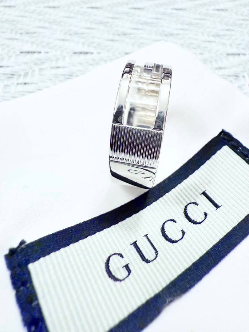 グッチ　指輪　リング　23 ブランデッドG ロゴ 925 研磨洗浄済　22号