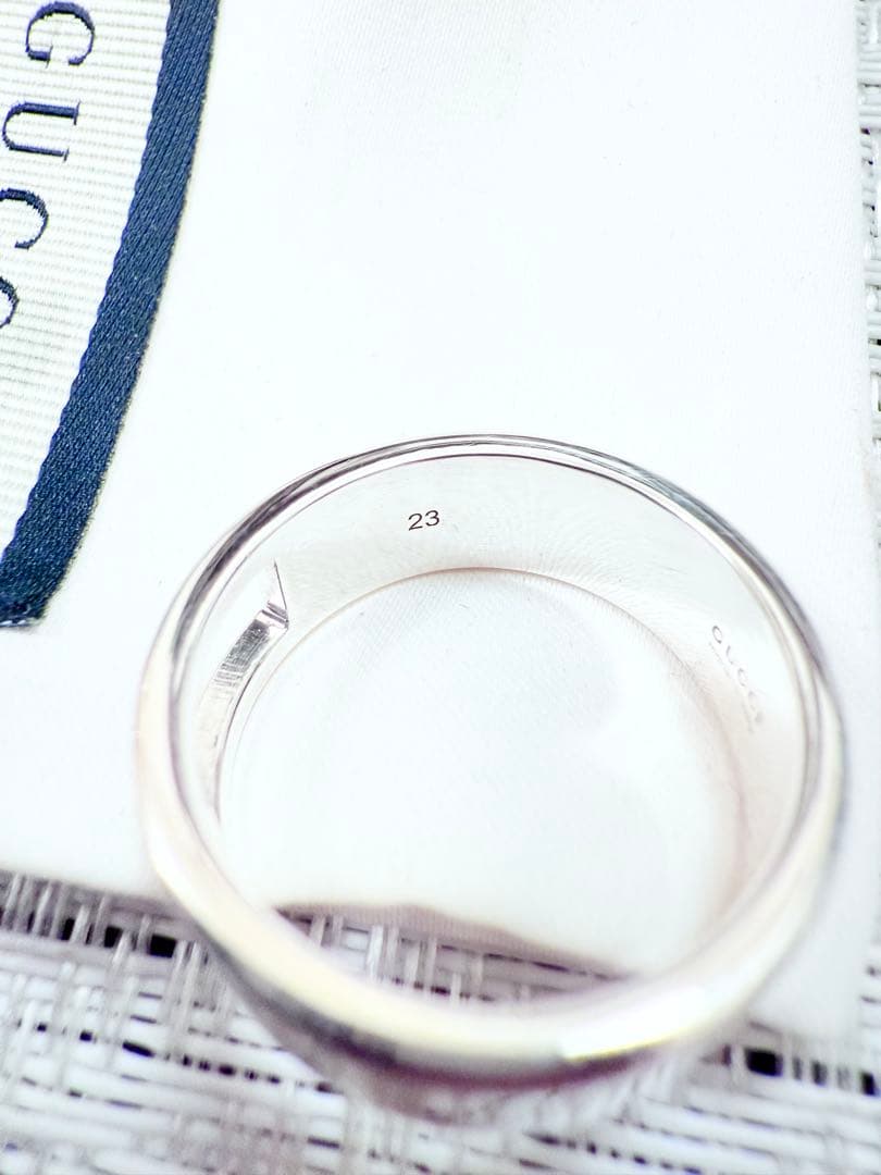 グッチ　指輪　リング　23 ブランデッドG ロゴ 925 研磨洗浄済　22号