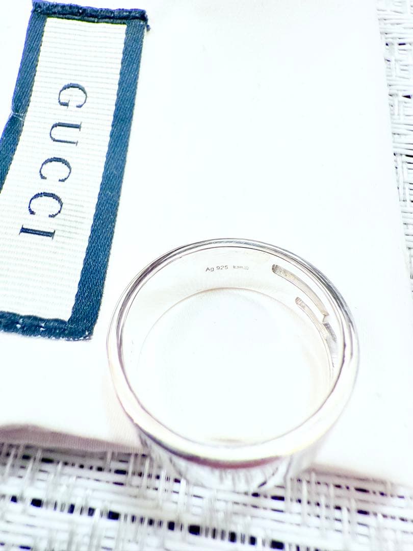 グッチ　指輪　リング　23 ブランデッドG ロゴ 925 研磨洗浄済　22号