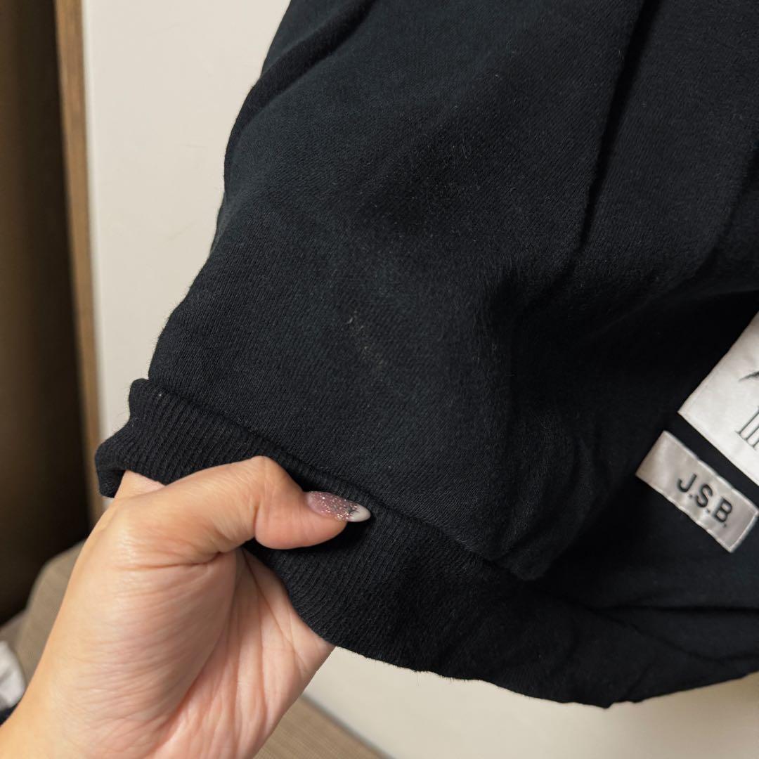 J.S.B. フード付きスウェット トレーナー 三代目JSB ロゴフーディー 黒