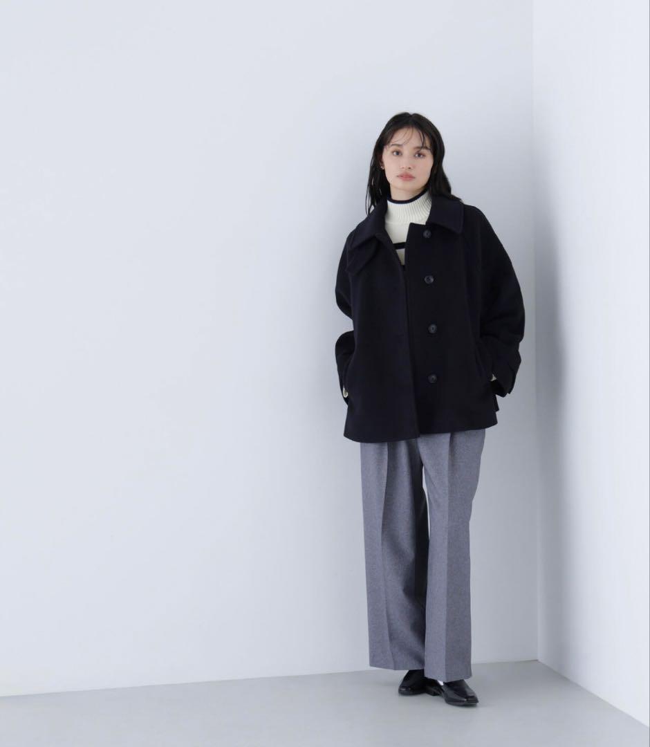 NATURAL BEAUTY BASIC ★ステンカラーハーフコート★