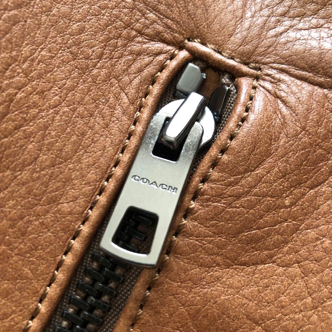 【良品】COACH コーチ レザージャケット キャメル シングル 牛革 XS