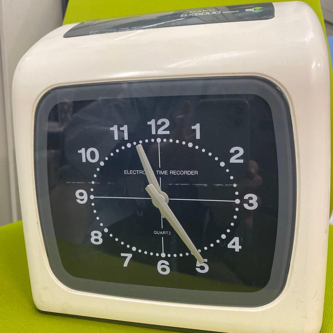 AMANO BX6000シリーズ 電子タイムレコーダーとタイムカード100枚付き