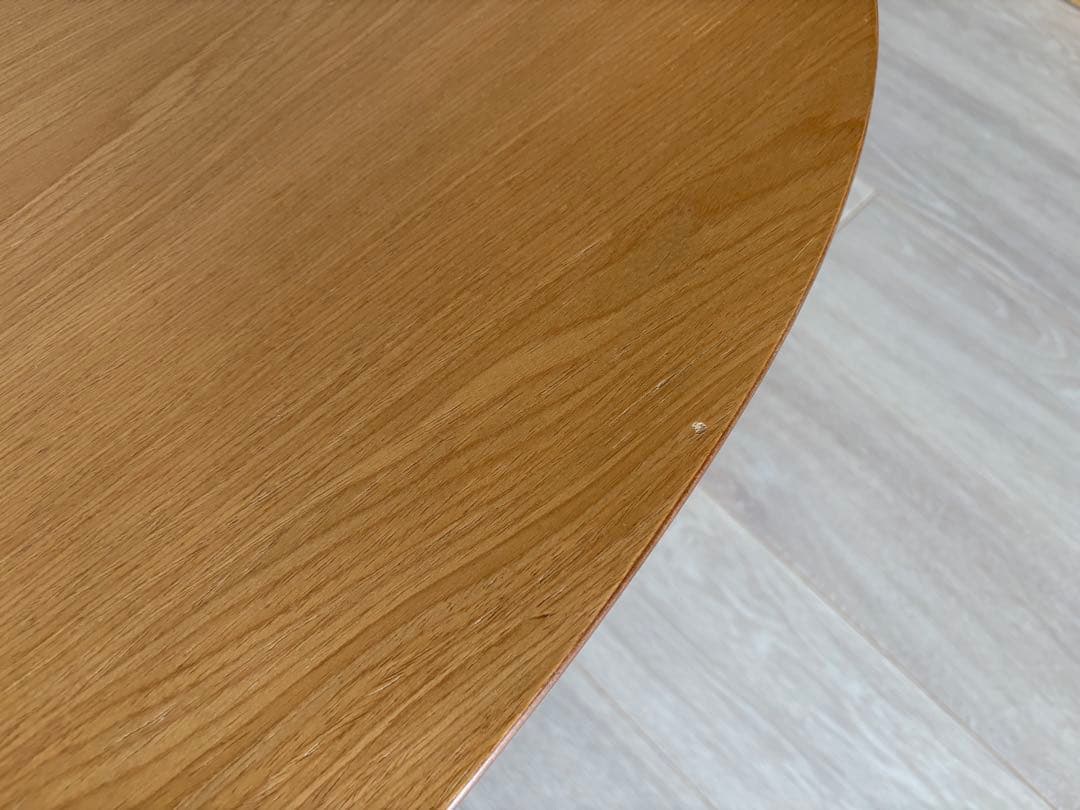 木製 楕円形 こたつ チェック柄布団付き