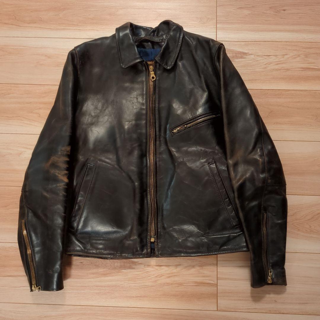 VANSON ENFホースハイドシングルライダースジャケット