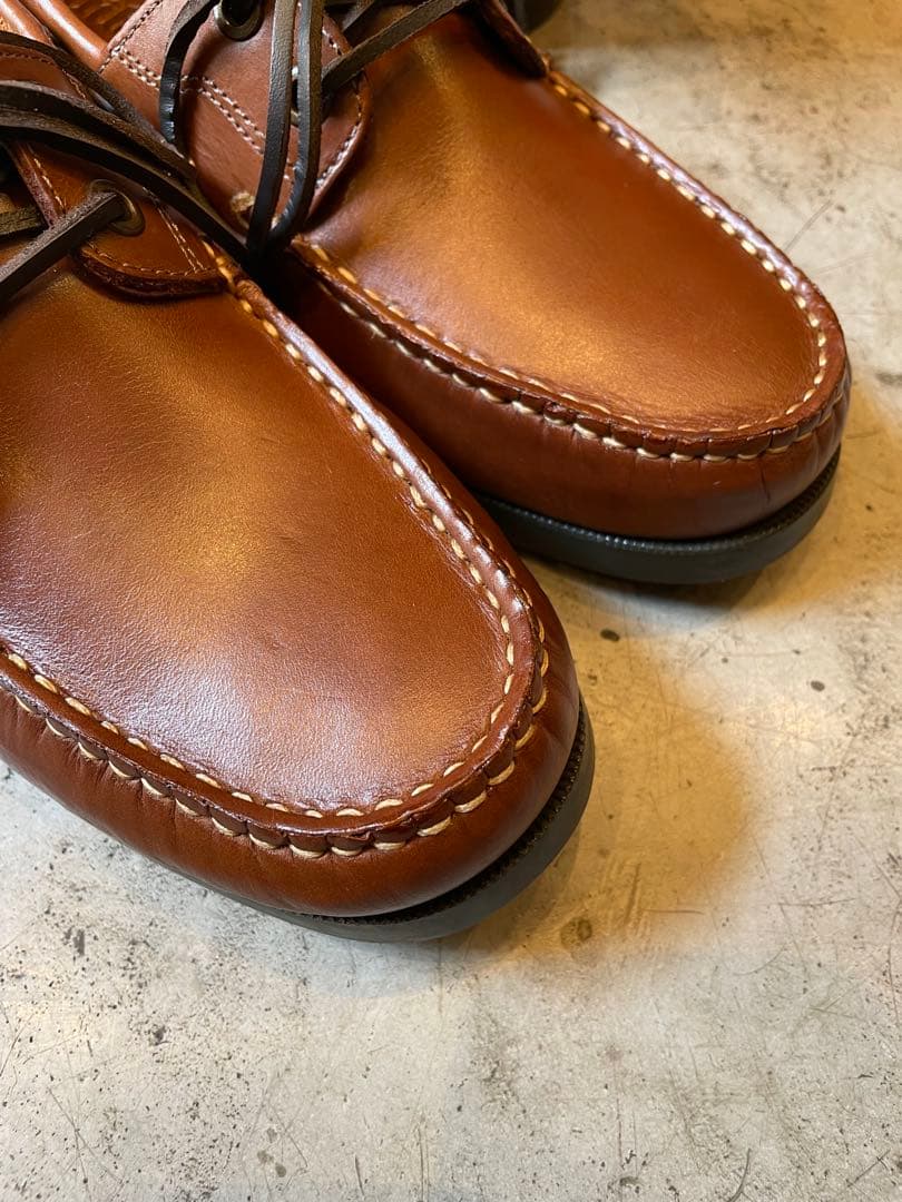 ANTIBA デッキシューズ ボートシューズ 新品 オイルレザー 茶 26.5