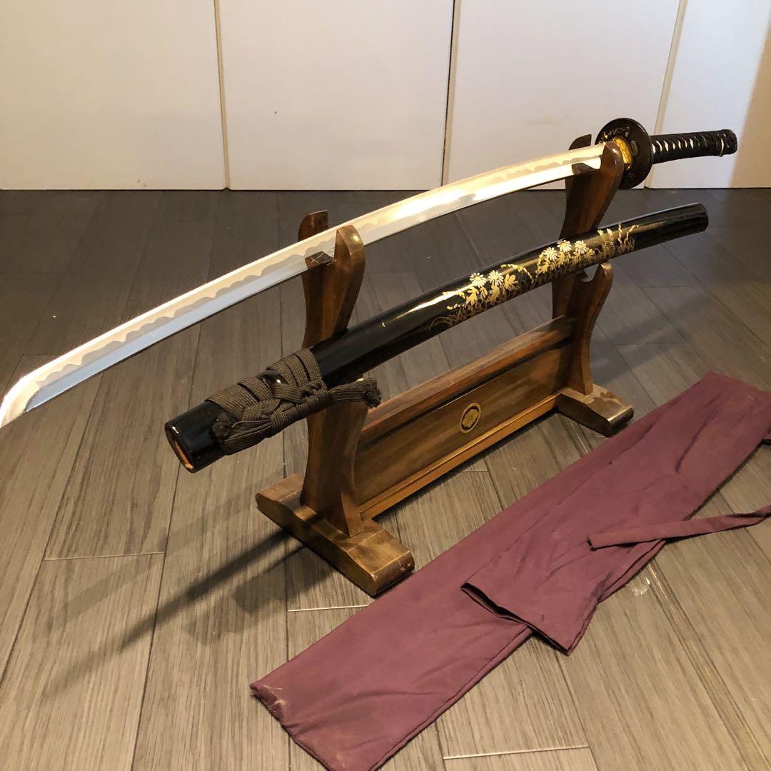 kh　高級模造刀　居合刀　茶拵え　亜合金刀身　名刀　　刀袋あり