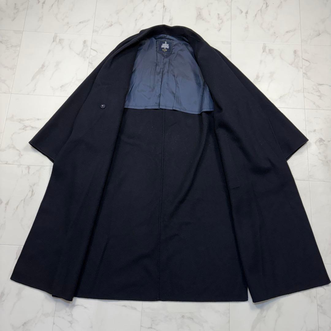 スローブイエナ　ハミルトン　ダブルフェイス　ウールチェスターコート　紺　Free