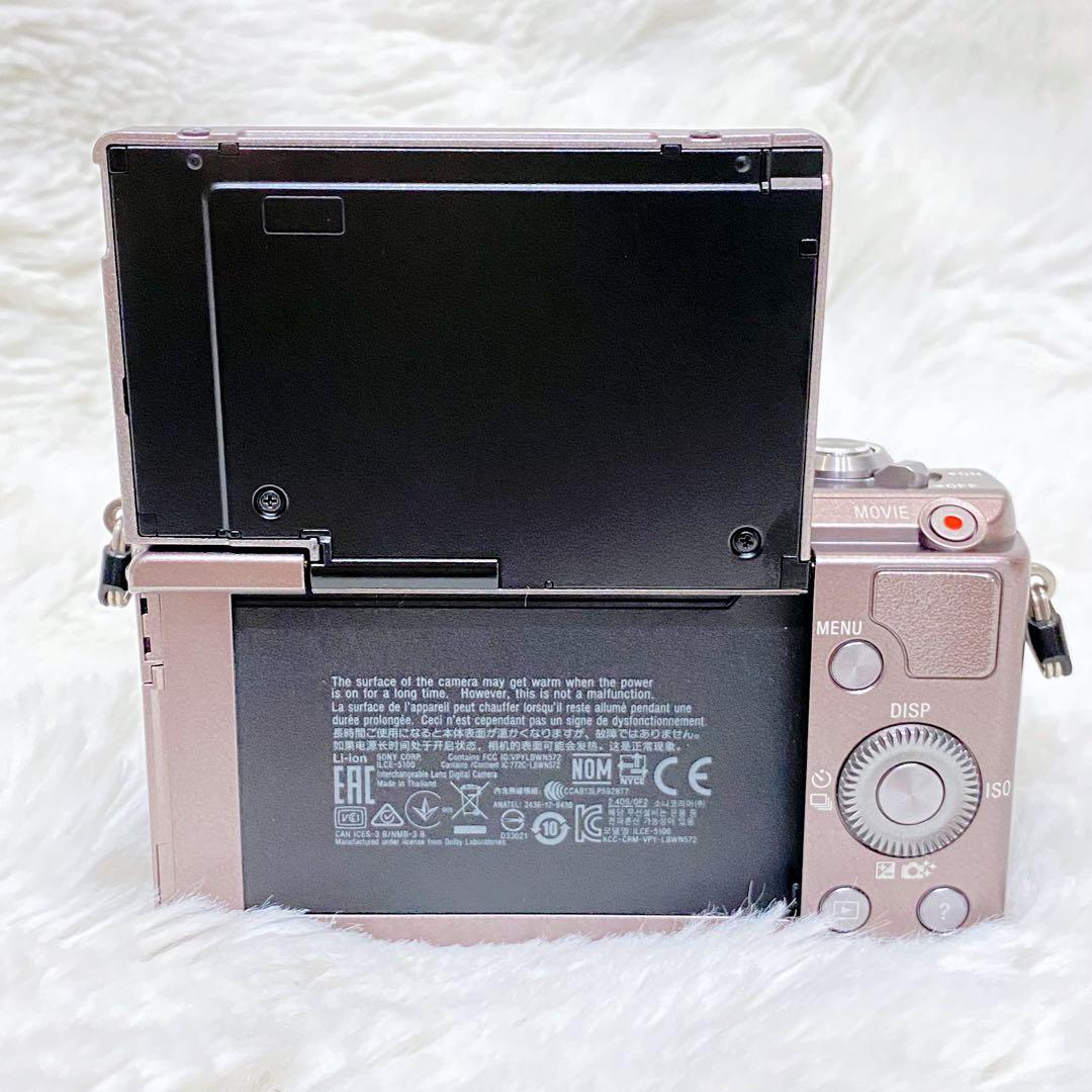 【美品】SONY α5100 ミラーレス一眼 シルバー 16-50mm 付属品有