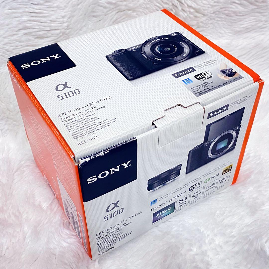 【美品】SONY α5100 ミラーレス一眼 シルバー 16-50mm 付属品有