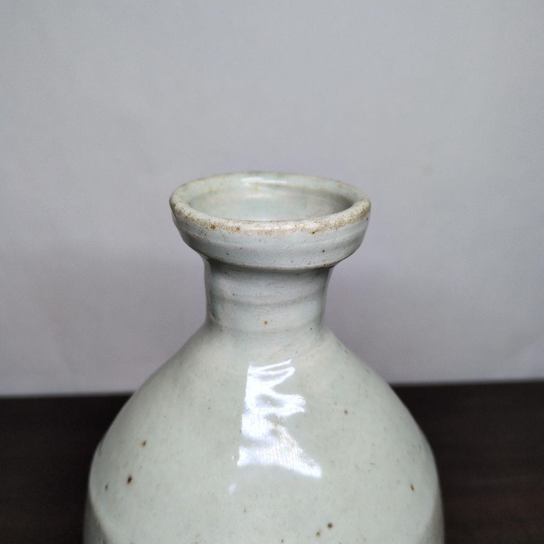 李朝 白磁 堅手 花瓶 高さ約21cm