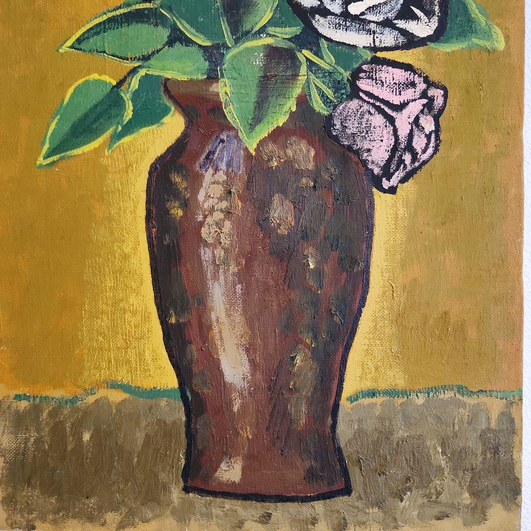 田渕眞兒　油絵　油彩　薔薇シリーズ　花　No.27