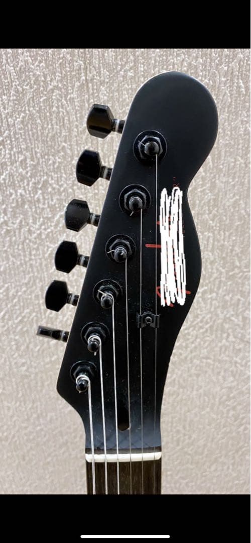 訳ありジャンク扱い※テレキャスター風 ノーブランドエレキギター マットブラック