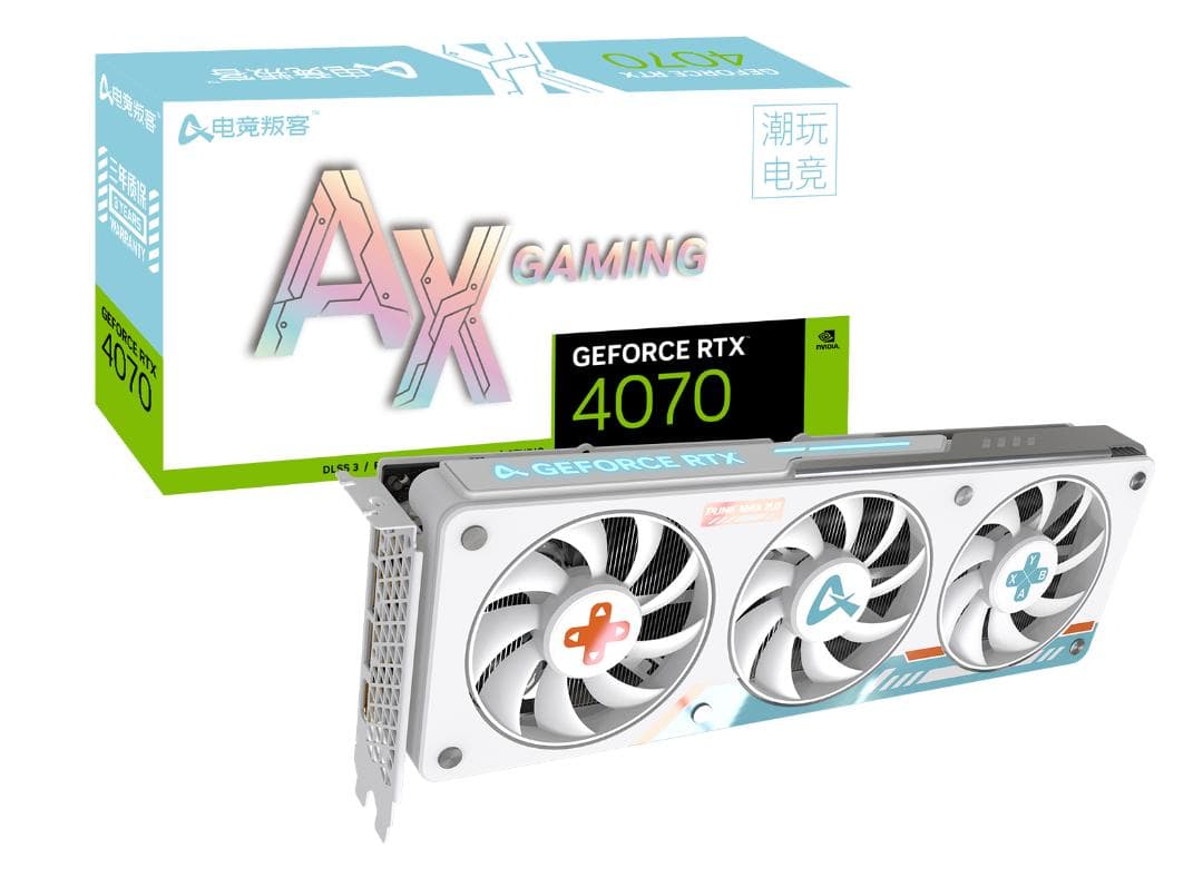 【美品】AX-GAMING GeForce RTX4070 X3W OC12GB