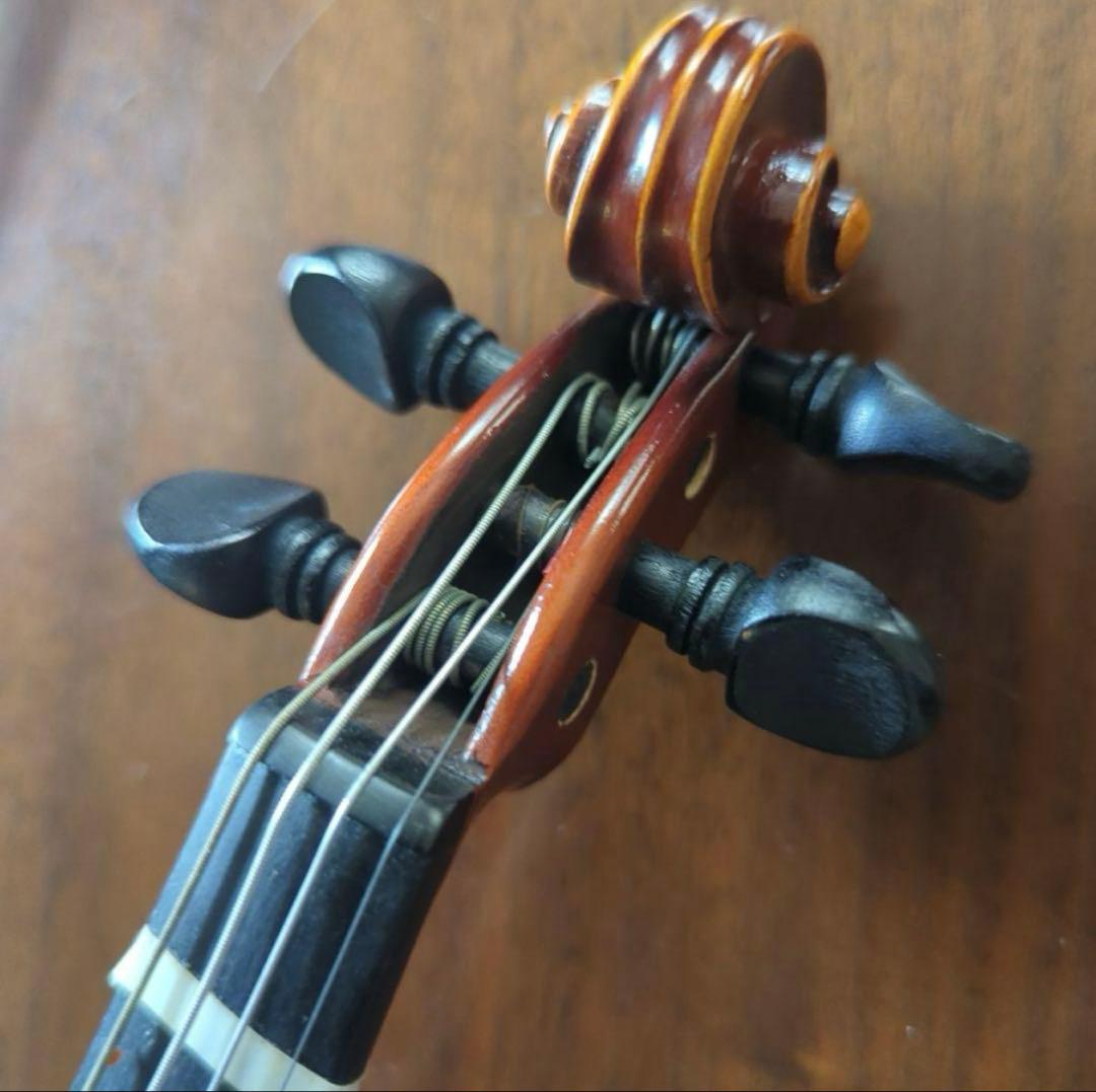 木製バイオリン F字孔 ケース付き 1/10 肩当て 松脂