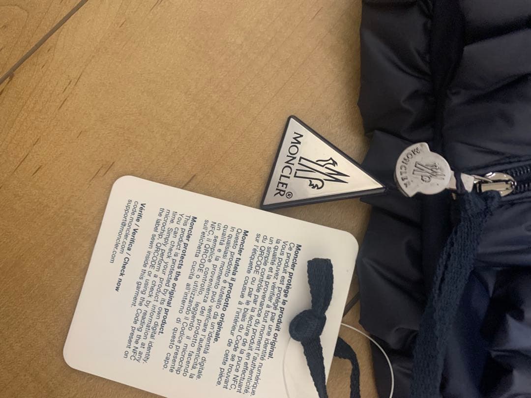 MONCLER 新品ネイビー フリル付きダウンジャケット12-18