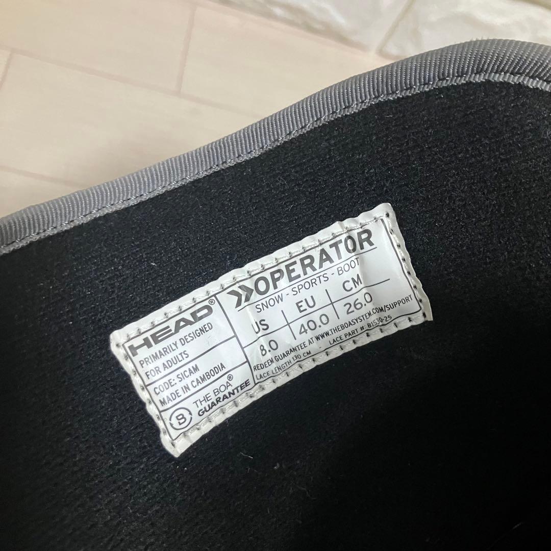 26cm/HEAD OPERATOR ヘッド ダイヤル式 スノーボードブーツ