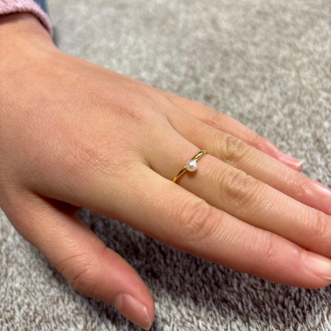 Little emblem k18 パールのついた指輪