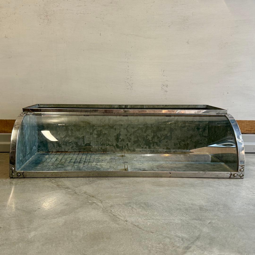 昭和レトロ 駄菓子屋 ショーケース アンティーク ガラス ブリキ (仕切と蓋無)