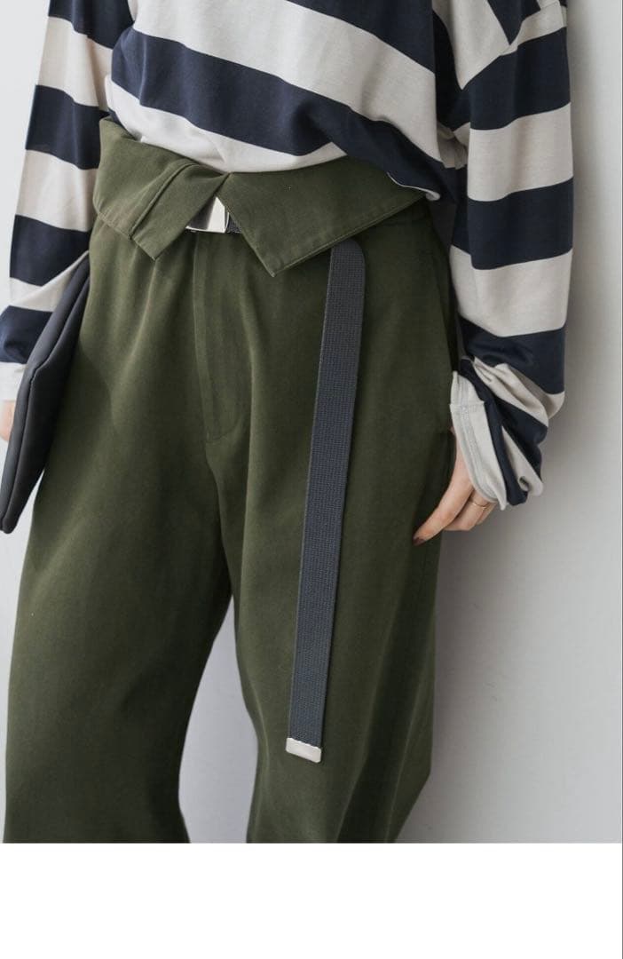 新品タグ付きSpick & Span ホワイト36ハイウェスト　ワイドパンツ