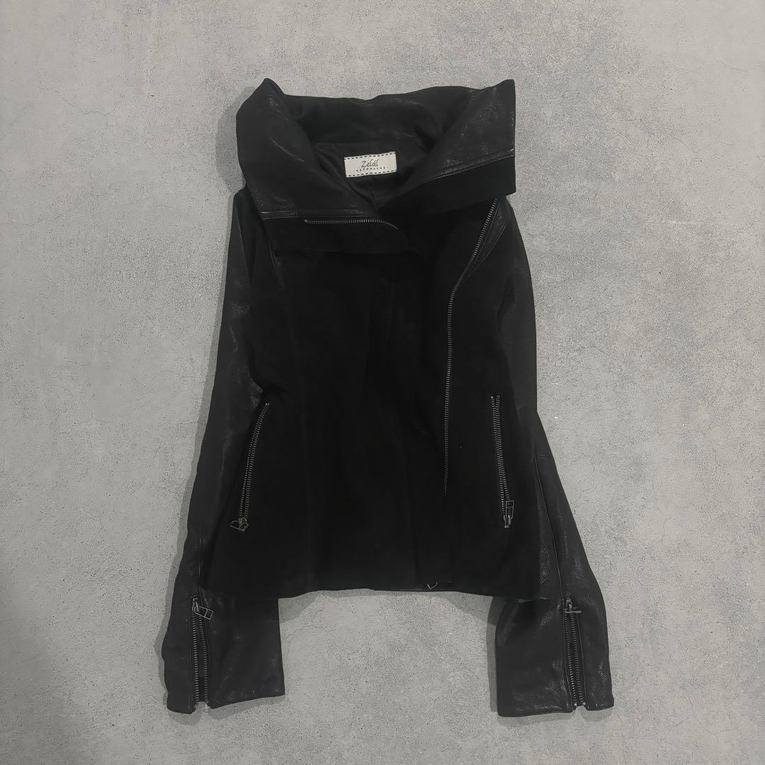 00’s archive Ekam 風 変形 レザージャケット 短丈