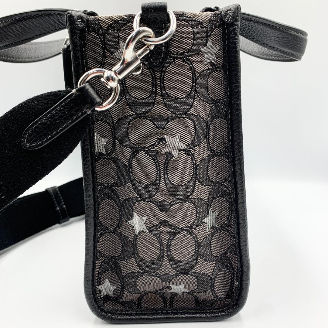 美品 コーチCOACH キャンバス レザー 2way ショルダーバッグ スター