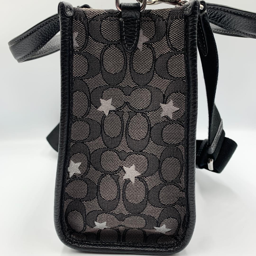 美品 コーチCOACH キャンバス レザー 2way ショルダーバッグ スター