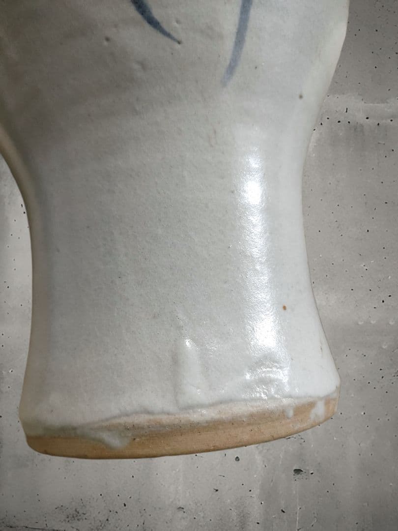 李朝染付壺　李朝白磁　時代物　朝鮮美術