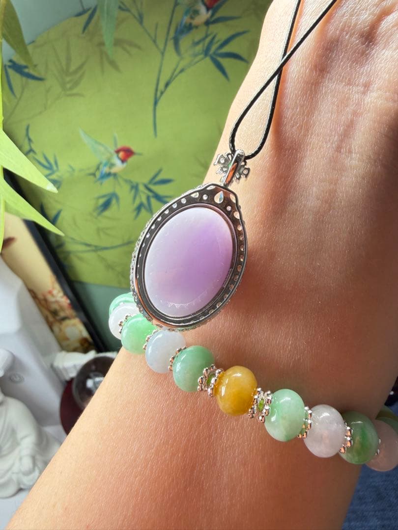 希少‼️コレクションレベル‼️色が極めラベンダーS925ネックレストップ　鑑定書付き