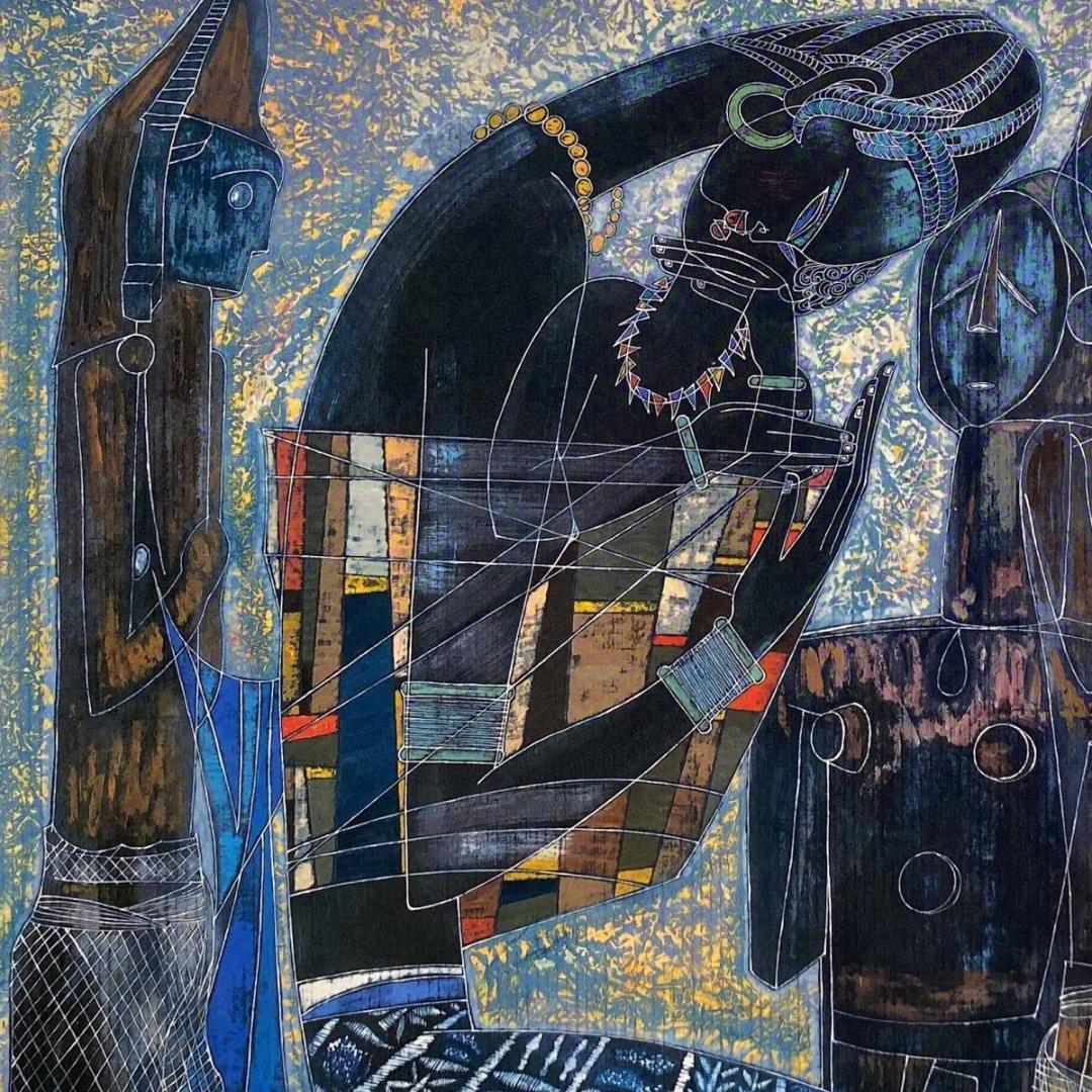 丁紹光、『接吻』、希少な画集より、新品額装付、マット額装付き