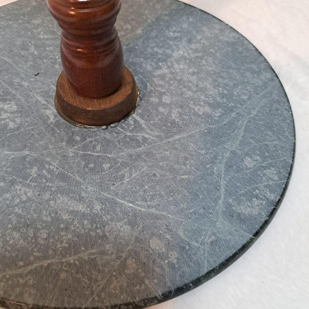 ヴィンテージ 大理石 サイドテーブル クラシック 猫足 アンティーク　グリーン