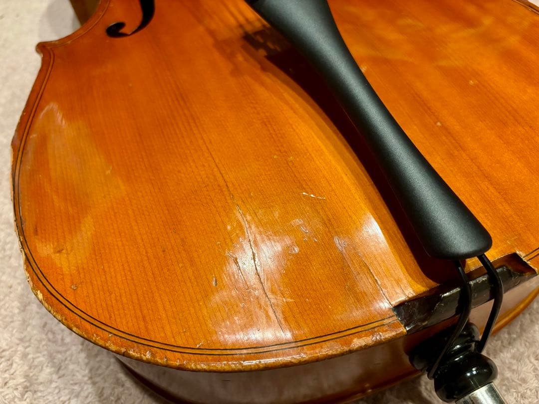 1/2 チェロ 木曽スズキ 1978 ほぼ新品ケース 弦交換済み カーボン弓