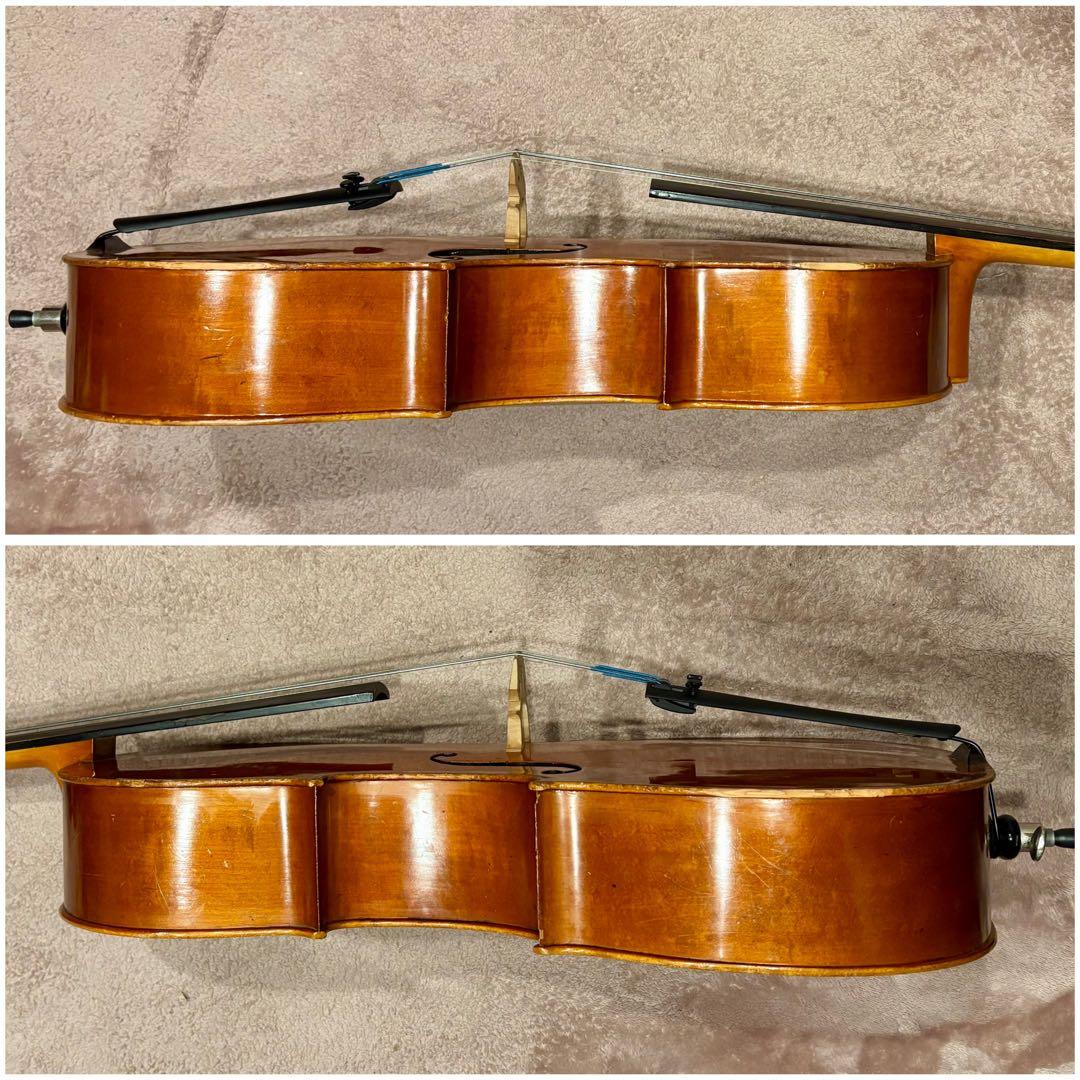 1/2 チェロ 木曽スズキ 1978 ほぼ新品ケース 弦交換済み カーボン弓