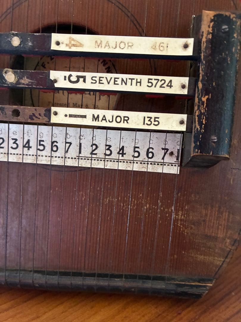 アンティーク　オート　ハープ　木製　1800年代後半　楽器　アメリカ　レア