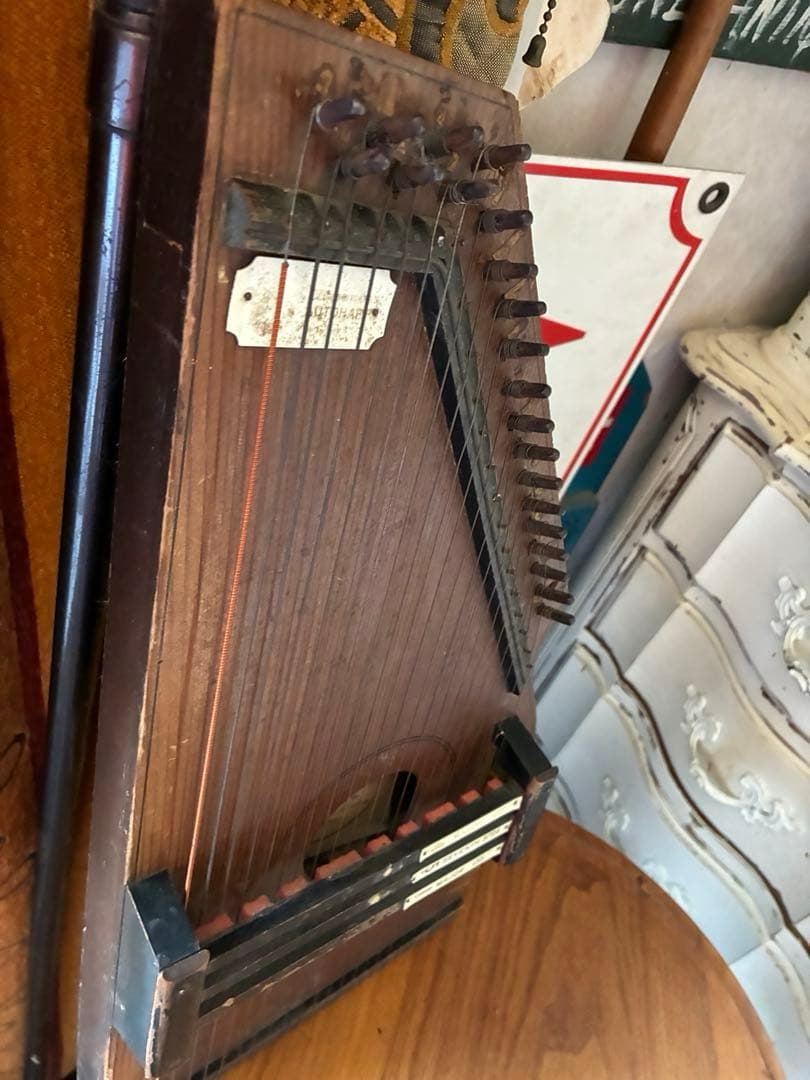 アンティーク　オート　ハープ　木製　1800年代後半　楽器　アメリカ　レア