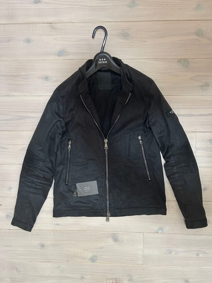 TATRA MERIDE ブラック テクニカルスェードライダースジャケット 02