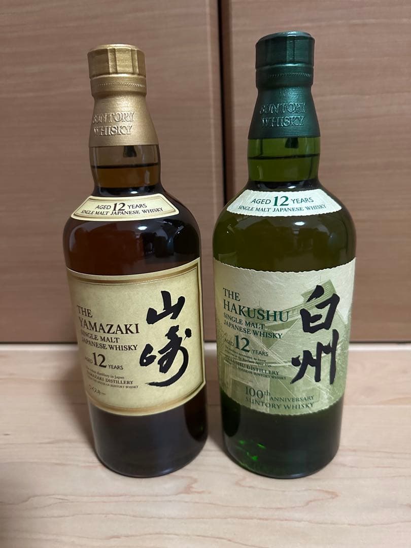 新品未開封　 　サントリー　 山崎・白州 12年　2本セット
