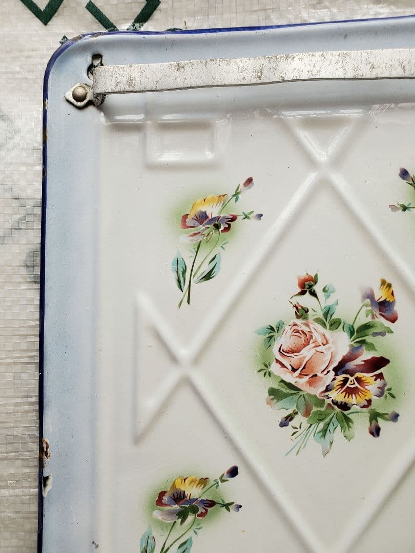 フランス　アンティーク　ホーロー　レードルラック