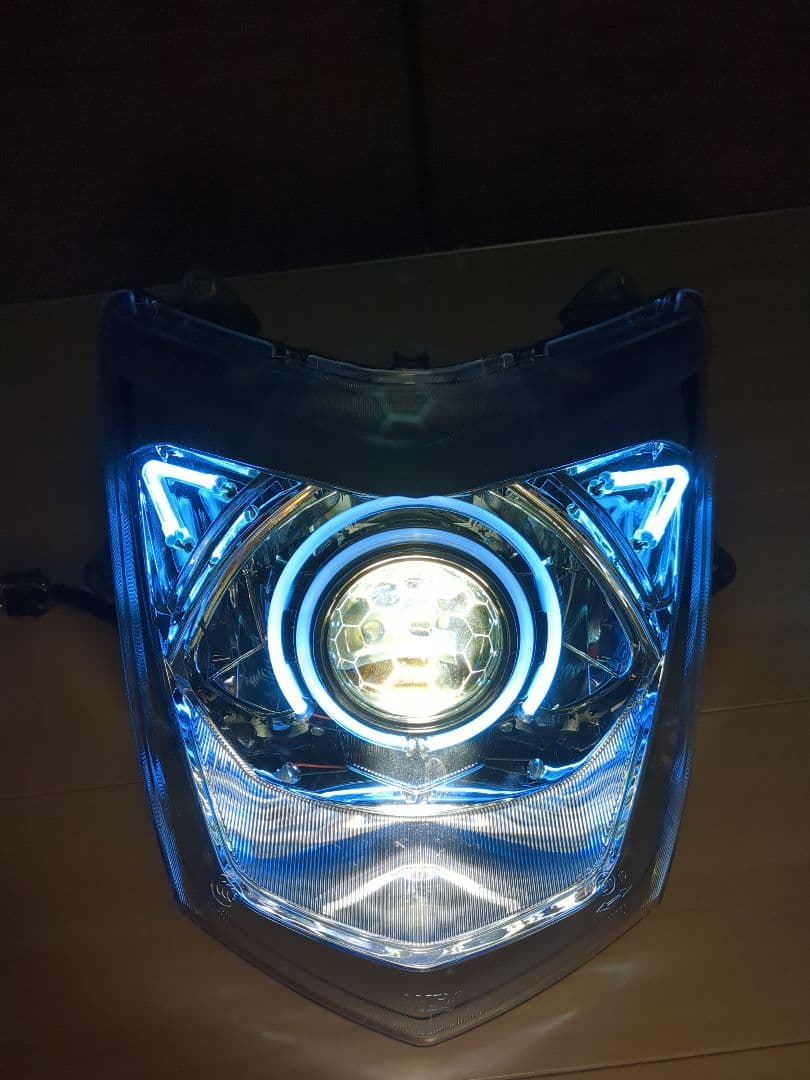 水色シグナスX 3型 デビルアイ 社外ヘッドライト LED se44j1yp