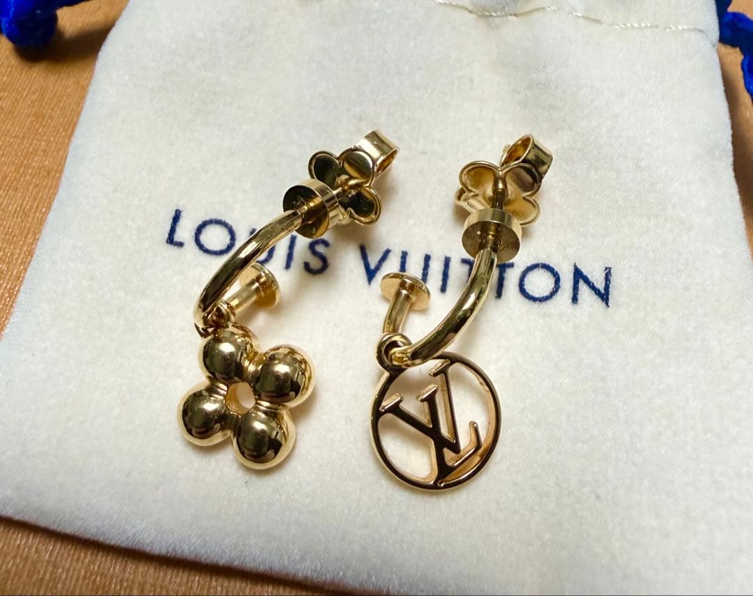 【美品】LOUIS VUITTON ピアス ブルーミング ルイヴィトン