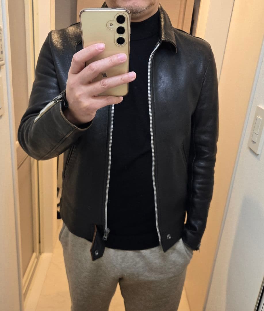 【茶芯】羊革 アディクトクローズ AD-01 ブラック 40