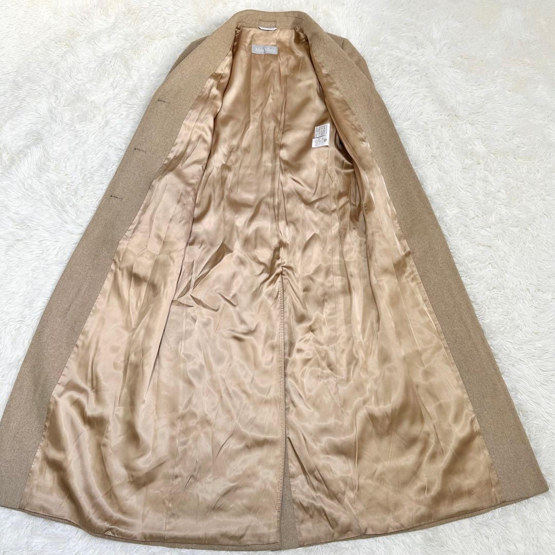 マックスマーラ 銀タグ ロングチェスターコート ベージュ マキシ丈 42