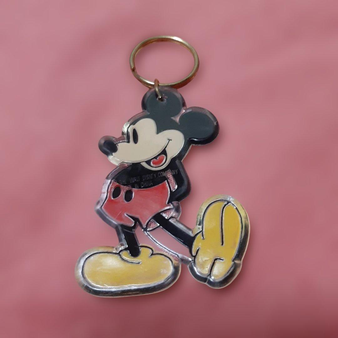 未使用6個ヴィンテージDisney◆ミッキー・ミニー・ドナルドダックキーホルダー